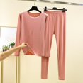 thumbnail image 2 of qolati Women's Pajamas Sets 2 Piece Fall Winter Warm Long Sleeve Crew Neck T-Shirts with Legging Pjs Sets Sleepwear Comfy Tow Piece Outfits Loungewear, 2 of 3
