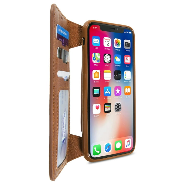 iPhone XS Max Wallet Case Pocket Pouch Credit Card Holder Fabric-Backe –  CoverON Case