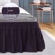 thumbnail image 5 of Wrap Around Bed Skirt, 110gsm Microfiber Elastic Dust Ruffles Bedskirts,Three Fabric Sides Fade & Wrinkle ,No Lift Mattress with 16 Inch Tailored Drop - Dark Purple King Unique Bargains Falda De Cama, 5 of 6