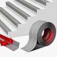 thumbnail image 1 of Vinyl Stair Nosing, Stair Edge Trim, Stair Edge Protector, Non-Slip Self Adhesive Stair Edge Protector Suitable for Indoor/Outdoor Stairs, Easy to Install, Non-Slip and Waterproof (Gray, 20FT), 1 of 7