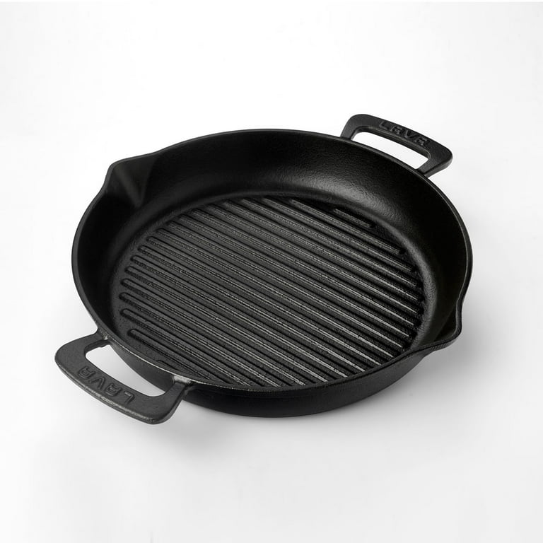 Enameled Cast Iron Grill Pan - Black