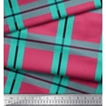 thumbnail image 3 of Soimoi Satin Silk Fabric Check Check Decor Fabric Printed Yard 42 Inch Wide, 3 of 3
