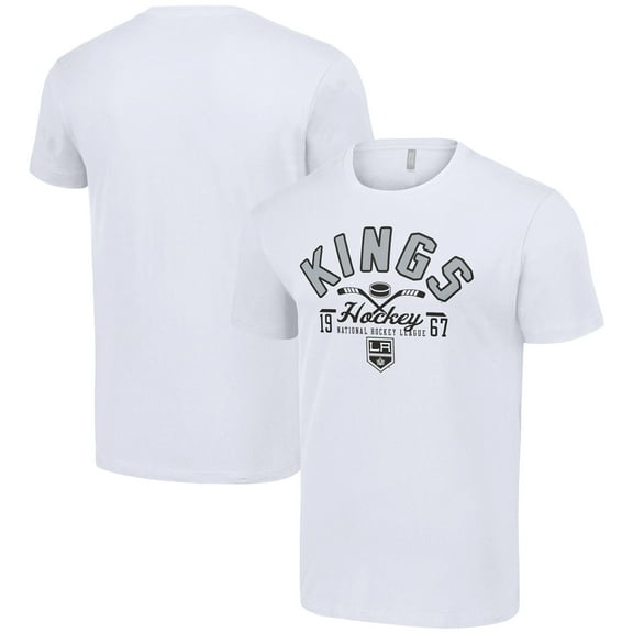 Men's Starter  White Los Angeles Kings Half Puck T-Shirt