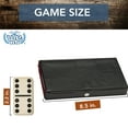 thumbnail image 3 of WE Games Double Nine Dominos pour Familles, Soirée Jeux, Étui en Vinyle Noir et Rouge, 3 of 11