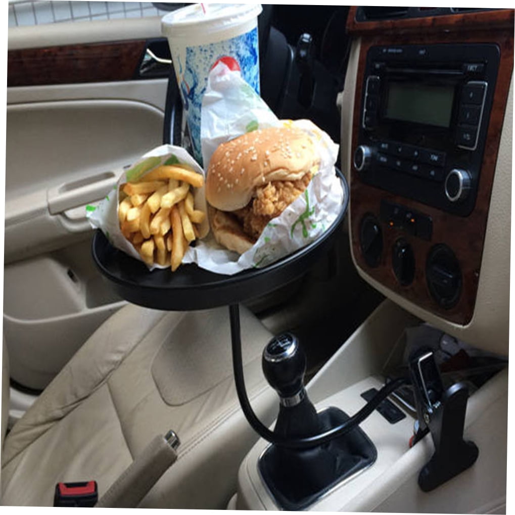 PBPBOX Car Tray Organizer Black Sturdy Plastic Construction with Adjustable Aluminum Tube