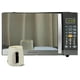 thumbnail image 1 of Emerson MWG1191SB Horno microondas para encimera con función de parrilla de 1100 W, elegante acabado espejado, 10 niveles de potencia, 6 menús automáticos, plato giratorio de vidrio y bloqueo seguro p, 1 of 5