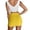 Yellow, variant on Women's Sexy High Waist Solid Color Pleated Bodycon Mini Skirt, Stretch Ruched Double Layer, Party Nightclub Evening Outfits