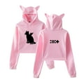 thumbnail image 4 of kpop ILLIT Not cute anymore  Hooded music fans sweatshirt kawaii cat ear drawstring   men/women outfits, 4 of 6