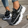 thumbnail image 2 of Xiaoxatg Women's Lightweight Casual Sneakers Breathable Comfortable Walking Shoes for Daily Use with Elastic Closure and Flat Heel Design 6 Black, 2 of 9