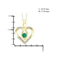 thumbnail image 2 of JewelersClub Silver heart Necklaces for Women –Silver heart Necklace for Women Over 14K Gold Plated Silver heart – Emerald Necklace Centerpiece, White Diamond Accents – Hypoallergenic heart Pendant, 2 of 4