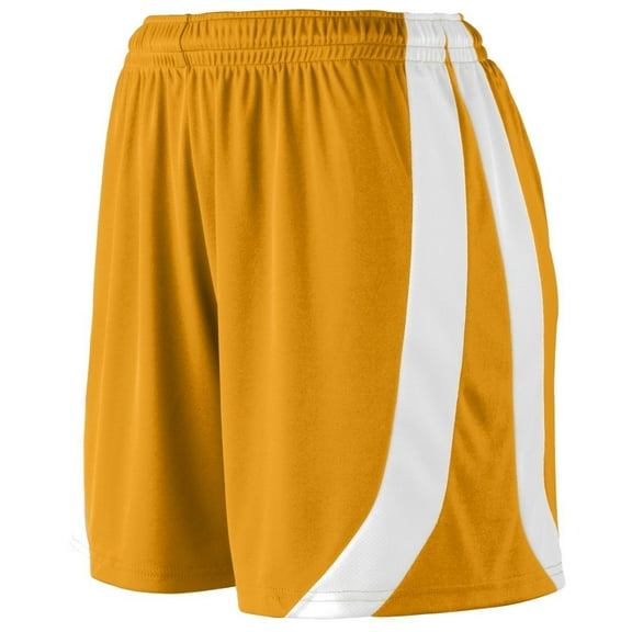 Augusta S Girls Triumph Shorts Gold/White 1239