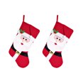 thumbnail image 4 of Qocolhg 2 Pcs Christmas Stockings Burlap, Christmas Stockings with 3D Elk Snowman, 18 Inch Large Classic Farmhouse Xmas Stocking for Kids, Rustic Fireplace Hanging Ornament Holiday Decoration, 4 of 7