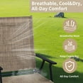 thumbnail image 2 of JMGJOY 4-Pack Folding Patio Chairs for Outdoor Relaxation, Supportive High-Back Sling Chairs with Armrests, Foldable for Garden, Backyard, and Pool (Brown), 2 of 9
