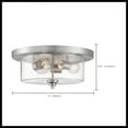 thumbnail image 2 of Nuvo Lighting - Bransel-3 Light Flush Mount in Transitional Style-15 Inches Wide, 2 of 8