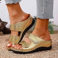 thumbnail image 2 of DAFEI Sandales Confortables à Talon Compensé pour Femme Été à la Mode Talon Incliné Semelle Épaisse Sandales de Plage Rétro Stylées, 2 of 7