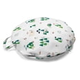 thumbnail image 1 of Forest Round Floor Cushion with Handle, Layout of Scandinavian Inspired Pattern of Trees and Various Plantation, Pillow for Living Room & Dorms, 18" Round, Green and Multicolor, by Ambesonne, 1 of 4