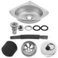 thumbnail image 2 of 1 Ensemble de Lavabo en Acier Inoxydable pour VR, Petit Lavabo d'Angle, Lavabo Simple pour Véhicule Récréatif, 2 of 4