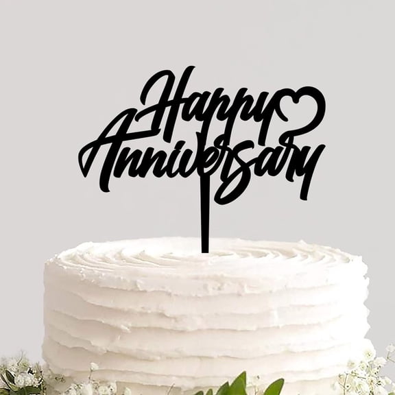 Cake Topper Personalized Names Colors Happy Anniversary Not Edible Cupcake Topper Pastries Party Cake Decor for Anniversary Ceremony Theme Party Decoration Best Gift for Couples