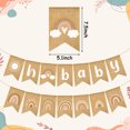 thumbnail image 2 of 2ooya 2Pcs Boho Rainbow Party Banner Set Baby Birthday Party Tail Flag with Sun Sign Linen Letter Hanging Banner for Home Nursery Backdrop Decor, 2 of 6