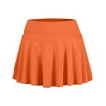 thumbnail image 6 of BRDFRL Women's Tennis Golf Skirts High Waisted with Pockets Inner Shorts for Athletic Skorts Sports Running Pickleball Orange XL, 6 of 8
