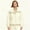 Beige, variant on Women's Loose Faux Fur Collar Puffer Jacket, Short Thickened Cotton Coat Winter Warm Casual Outerwear Black L