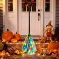 thumbnail image 3 of Witch Broom 39.3 Inch Led Light Up Halloween Decoration with Colorful Lights and Mesh Netting, 3-Piece Detachable Plastic Broomstick Prop for Spooky House Party Favors, 3 of 9