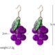 thumbnail image 2 of Pendientes colgantes únicos y bonitos con forma de fruta creativa y cristales brillantes de uva para mujeres y niñas, joyería llamativa, regalos., 2 of 5