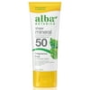 Alba Botanica Sheer Mineral Sunscreen Lotion SPF 50, Fragrance Free, 3 fl oz