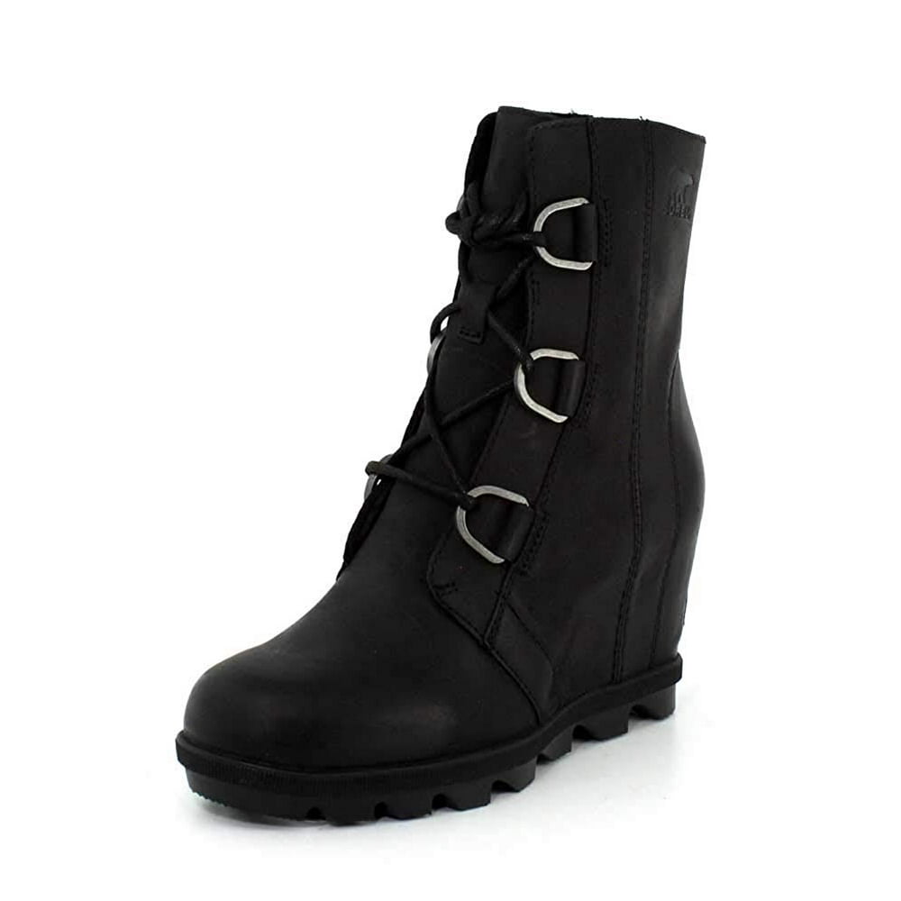 sorel joan of arctic wedge boot black