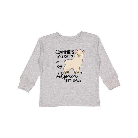 Inktastic Grammie's You Say Alpaca My Bags Boys or Girls Long Sleeve Toddler T-Shirt