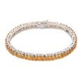 thumbnail image 5 of VRJewels Modern Octagon Citrine Tennis Bracelet 925 Sterling Silver for Women, 5 of 6