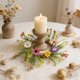 thumbnail image 4 of Spring-themed Artificial Daisies Candle Wreath Suitable For Party And Wedding Table Decorations Suitable For Everyday Spring Outfits Or Easter Party Decorations, 4 of 7