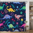 thumbnail image 6 of Cartoon Dinosaur Shower Curtain For Kids Boys Bath Waterproof Fabric Bathroom Decor,72x72inch, 6 of 6