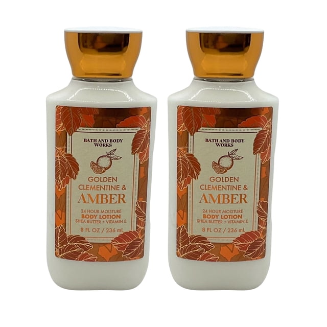 Set de regalo Bath & Body Works Lotion 240 ml (clementina dorada y ámbar)