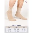 thumbnail image 3 of Hugh Ugoli Men's Loose Diabetic Ankle Socks Bamboo, Wide, Thin, Seamless Toe and Non-Binding Top, 4 Pairs, Medium Beige, Shoe Size: 8-11, 3 of 7