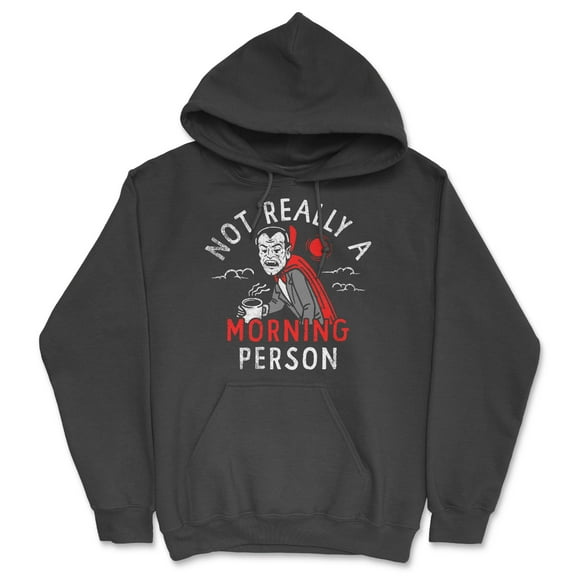 Not Really A Morning Person Unisex Hoodie Funny Sarcastic Halloween Hooded Sweatshirt