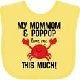 thumbnail image 3 of Inktastic Mommom and Poppop Love Me Grandson Boys or Girls Baby Bib, 3 of 4