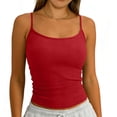 thumbnail image 2 of FAIWAD Camisole Tops for Women Scoop Neck Spaghetti Strap Tank Tops Ribbed Knit Going Out Tops, 2 of 5