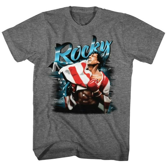 Rocky Airbrush Graphite Heather Adult T-Shirt 5Xl