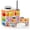 Color 2, variant on Bathroom Accessory Set 6 Piece Colorful Language Learning Speech Bubbles Books Trash can, Toothbrush Holder, Toothbrush Cup, Soap Dispenser, Soap Dish, Toilet Brush Holder
