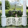 thumbnail image 2 of Safety Pet Gate for Dogs Free-Standing & Foldable - Decorative Scroll Wooden Fence Barrier Stairs & Doorways (White), 2 of 3