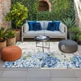 thumbnail image 2 of Eucalyptus Flowers Outdoor Rug for Patio/Deck/Porch, Non-Slip Large Area Rug 3 x 5 Ft, Blue Floral Green Vintage Wood Grain Indoor Outdoor Rugs Washable Area Rugs, Camping Rug Carpet Runner, 2 of 8