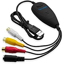Top Longer USB 2.0 VHS to DVD Video Audio Capture Device Support Windows 10 or Mac OS X USB Video