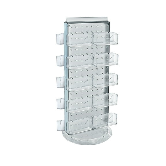 20 Pocket, Revolving Pegboard Gift Card Kit for Countertop 8"W x 21"H
