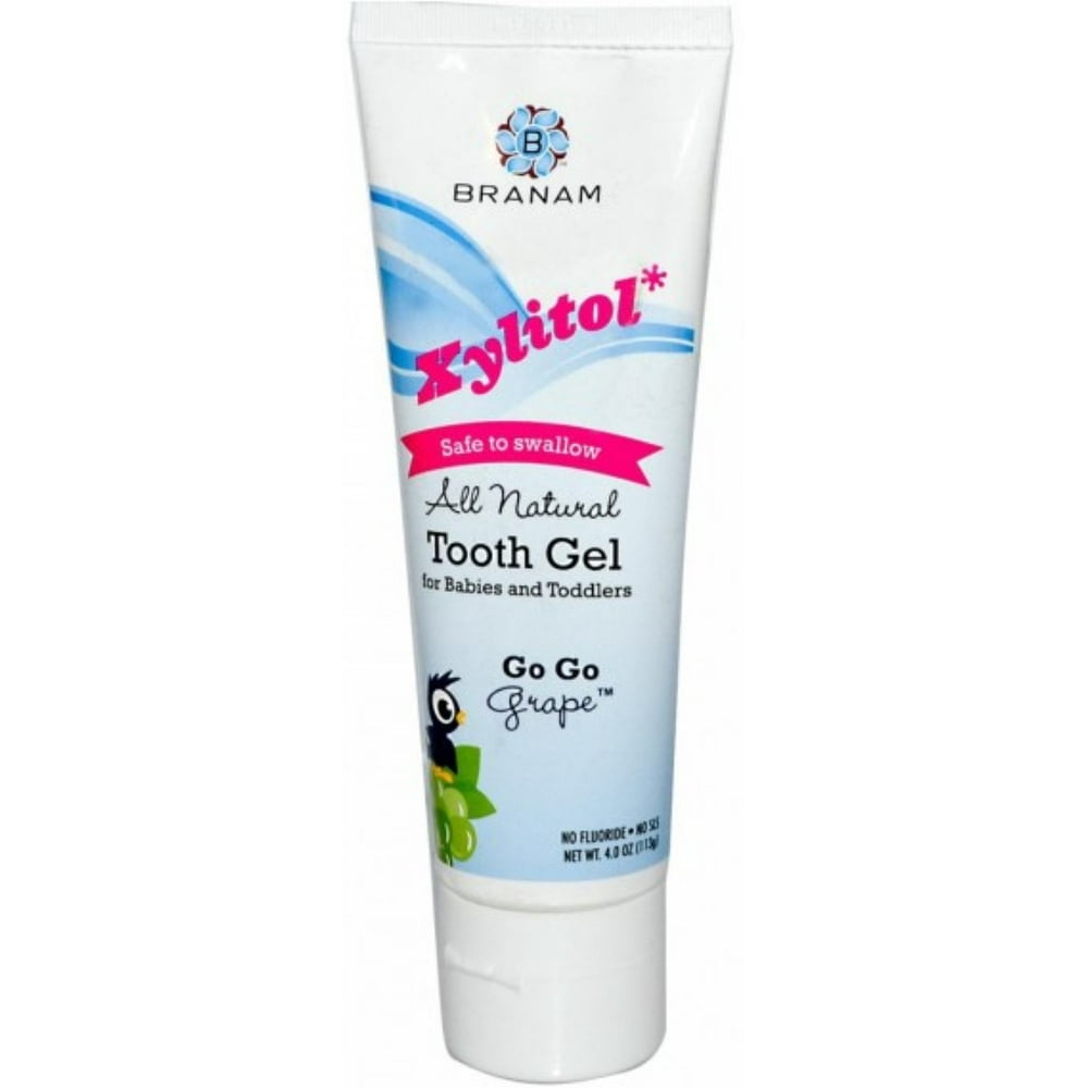 Branam Oral Health Xylitol Tooth Gel for Babies & Toddlers, Go Go Grape