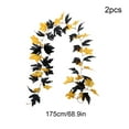 thumbnail image 3 of YSGFHGJW 2 Pack 6.5ft Halloween Artificial Maple Leaf Garland - Faux Vine Home Decor for Fireplace, Door, Wall, 3 of 6