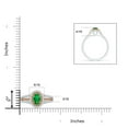 thumbnail image 5 of ANGARA Natural Emerald & Coffee Diamond Double Halo Ring in Two Tone Gold in 14K White & Rose Gold for Women (Size-6x4mm) | May Birthstone, Anniversary, Jewelry Gift for Women | Natural Emerald Ring, 5 of 9