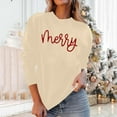 thumbnail image 4 of Craaazy Christmas Fashion Long Sleeve Round Neck Shirts for Women Christmas Printing Loose Blouse Capless Sweatshirts Top Gifts, 4 of 8
