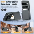 thumbnail image 6 of Oupeigar for Google Pixel 10 Pro XL Case with Card Holder(4 Cards)&Sliding Camera Cover&Kickstand[RFID Blocking]Shockproof Wallet Phone Case-Black, 6 of 9