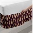 thumbnail image 2 of Feather Bed Skirt, Repetitive Colorful Motifs Print, Elastic Bedskirt Dust Ruffle Wrap Around for Bedding Decor, 4 Sizes, Dark Mauve Pastel Brown, by Ambesonne, 2 of 2